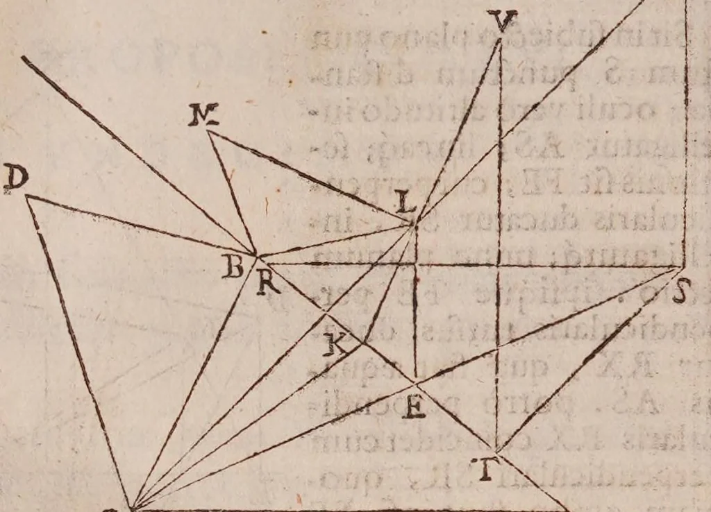 An illustration from Gvidivbaldi è marchionibvs Montis Perspectivae libri sex, 1600, leaf 90
