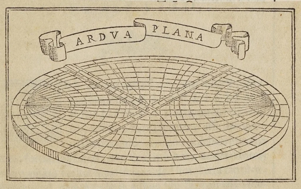 An illustration from Gvidivbaldi è marchionibvs Montis Planisphaeriorvm vniversalivm theorica, 1579, leaf 3