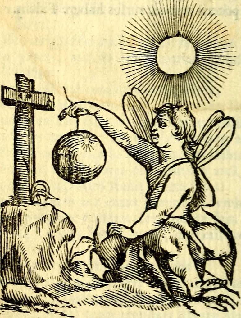 An illustration from Gvilielmi HesI antverpiensis è Societate Iesv Emblemata sacra de fide, spe, charitate, 1636, leaf 91