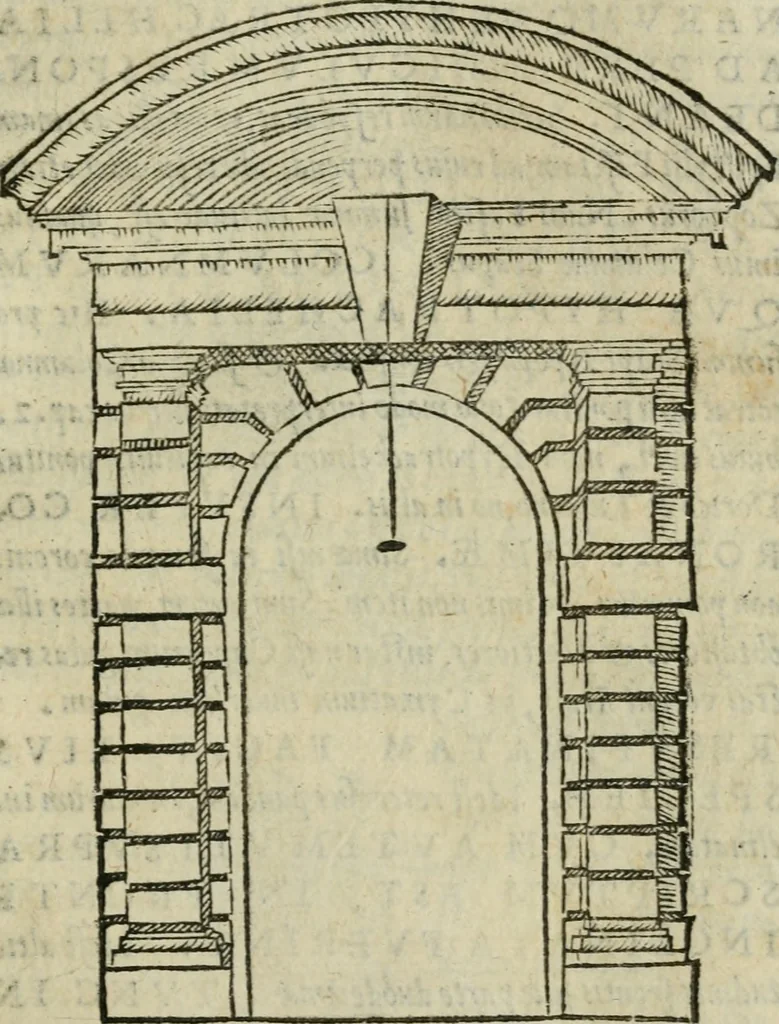 An illustration from Gvlielmi Philandri Castilionii Galli civis Ro. In decem libros M. Vitruuii Pollionis de architectura annotationes : cum indicibus graeco & latino locupletissimis, 1544, leaf 126
