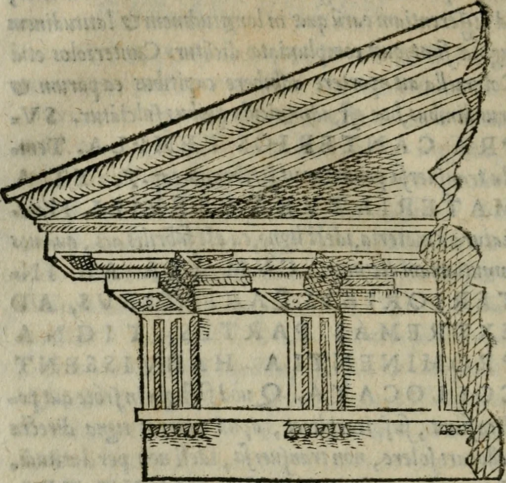 An illustration from Gvlielmi Philandri Castilionii Galli civis Ro. In decem libros M. Vitruuii Pollionis de architectura annotationes : cum indicibus graeco & latino locupletissimis, 1544, leaf 139