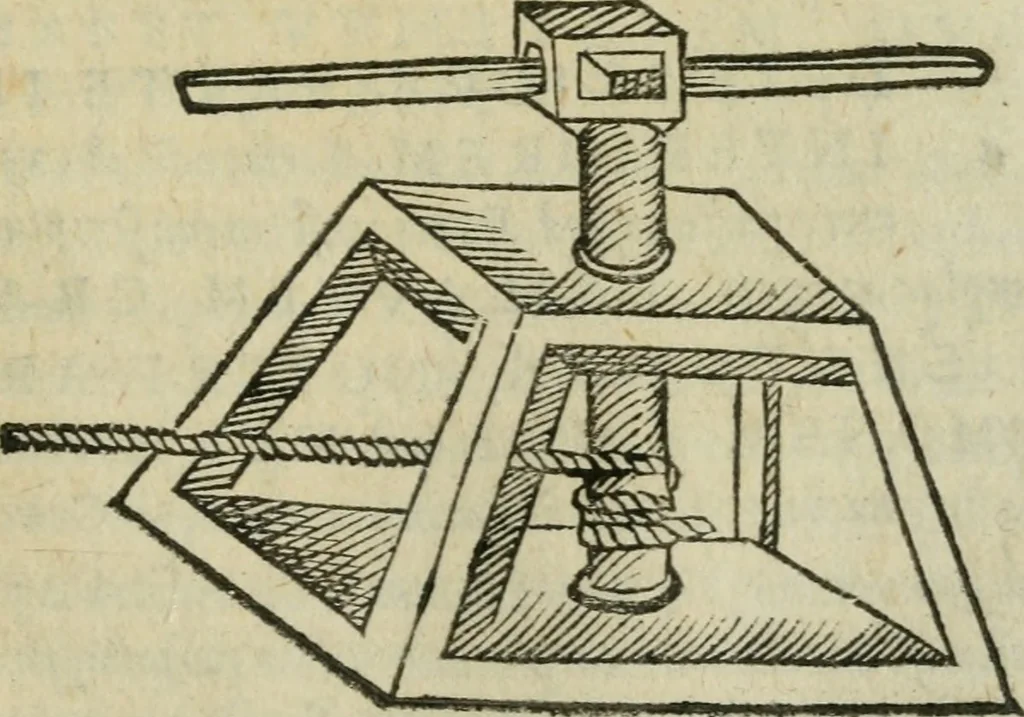 An illustration from Gvlielmi Philandri Castilionii Galli civis Ro. In decem libros M. Vitruuii Pollionis de architectura annotationes : cum indicibus graeco & latino locupletissimis, 1544, leaf 358