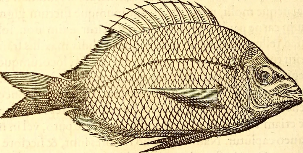 An illustration from Gvlielmi Rondeletii ... Libri de piscibus marinis, in quibus veræ piscium effigies expressæ sunt .., 1554, leaf 137