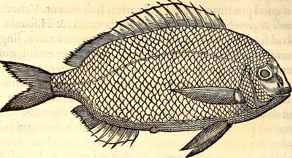 An illustration from Gvlielmi Rondeletii ... Libri de piscibus marinis, in quibus veræ piscium effigies expressæ sunt .., 1554, leaf 161