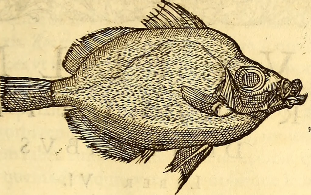 An illustration from Gvlielmi Rondeletii ... Libri de piscibus marinis, in quibus veræ piscium effigies expressæ sunt .., 1554, leaf 180