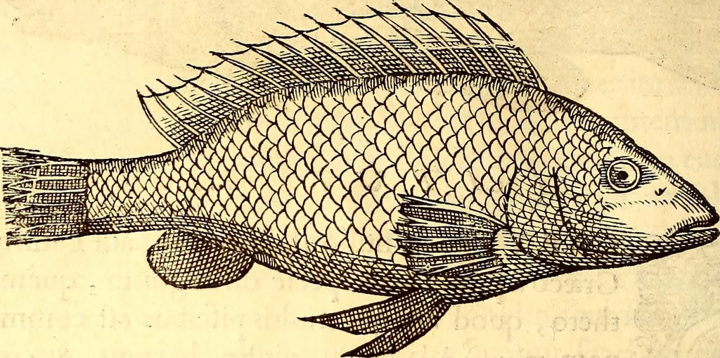 An illustration from Gvlielmi Rondeletii ... Libri de piscibus marinis, in quibus veræ piscium effigies expressæ sunt .., 1554, leaf 189