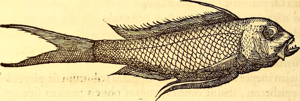 An illustration from Gvlielmi Rondeletii ... Libri de piscibus marinis, in quibus veræ piscium effigies expressæ sunt .., 1554, leaf 207