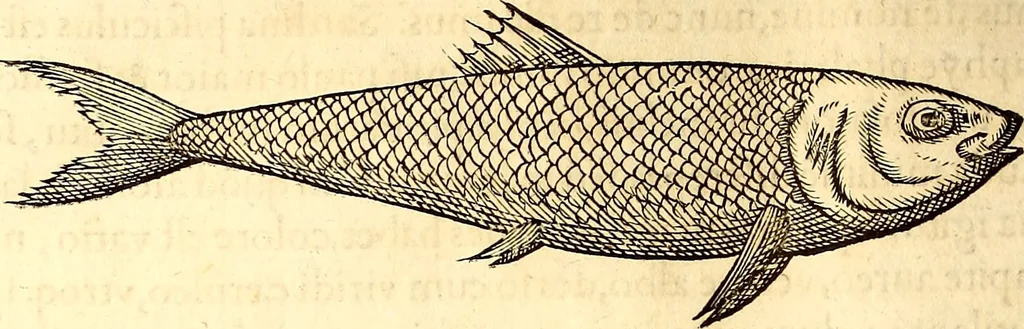 An illustration from Gvlielmi Rondeletii ... Libri de piscibus marinis, in quibus veræ piscium effigies expressæ sunt .., 1554, leaf 239