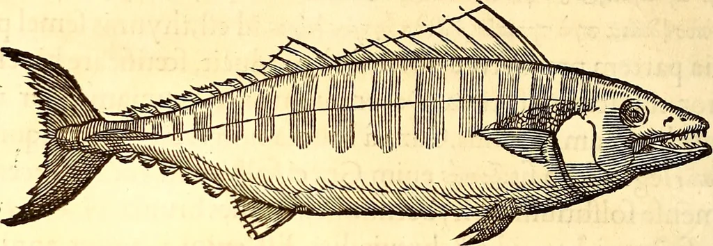 An illustration from Gvlielmi Rondeletii ... Libri de piscibus marinis, in quibus veræ piscium effigies expressæ sunt .., 1554, leaf 267