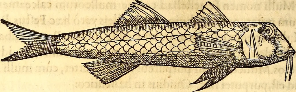 An illustration from Gvlielmi Rondeletii ... Libri de piscibus marinis, in quibus veræ piscium effigies expressæ sunt .., 1554, leaf 309