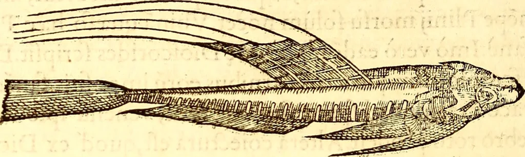 An illustration from Gvlielmi Rondeletii ... Libri de piscibus marinis, in quibus veræ piscium effigies expressæ sunt .., 1554, leaf 323