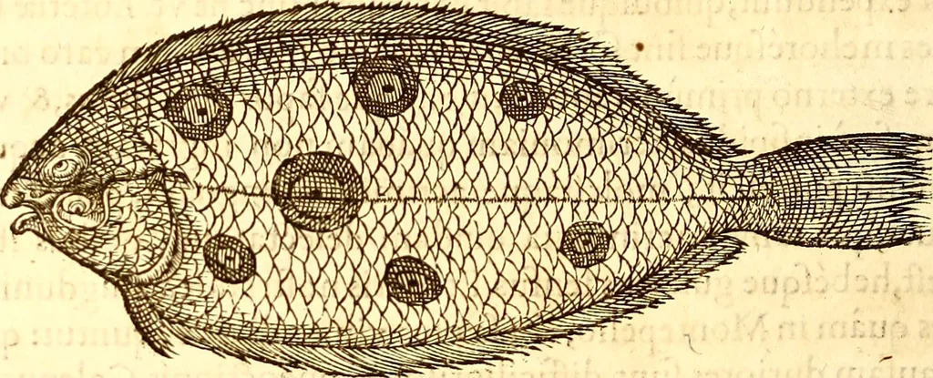 An illustration from Gvlielmi Rondeletii ... Libri de piscibus marinis, in quibus veræ piscium effigies expressæ sunt .., 1554, leaf 341