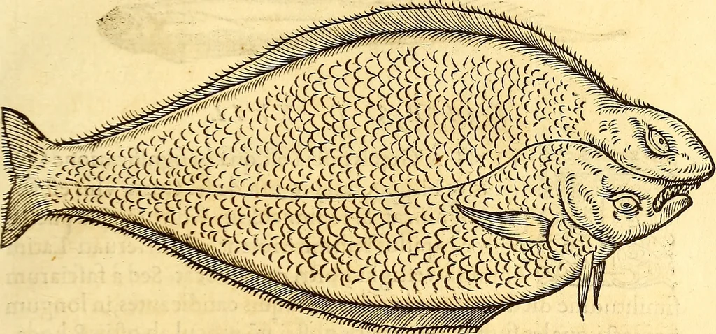 An illustration from Gvlielmi Rondeletii ... Libri de piscibus marinis, in quibus veræ piscium effigies expressæ sunt .., 1554, leaf 344