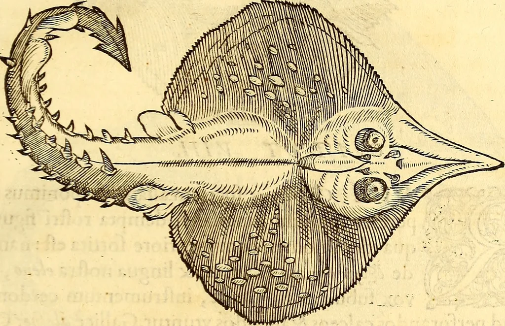 An illustration from Gvlielmi Rondeletii ... Libri de piscibus marinis, in quibus veræ piscium effigies expressæ sunt .., 1554, leaf 366