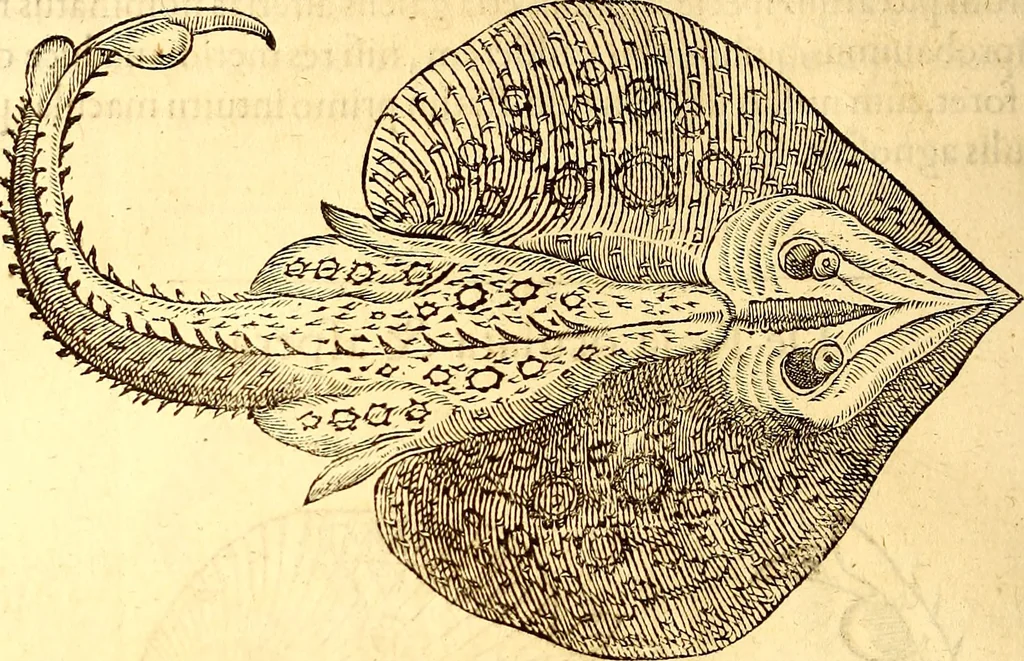 An illustration from Gvlielmi Rondeletii ... Libri de piscibus marinis, in quibus veræ piscium effigies expressæ sunt .., 1554, leaf 371