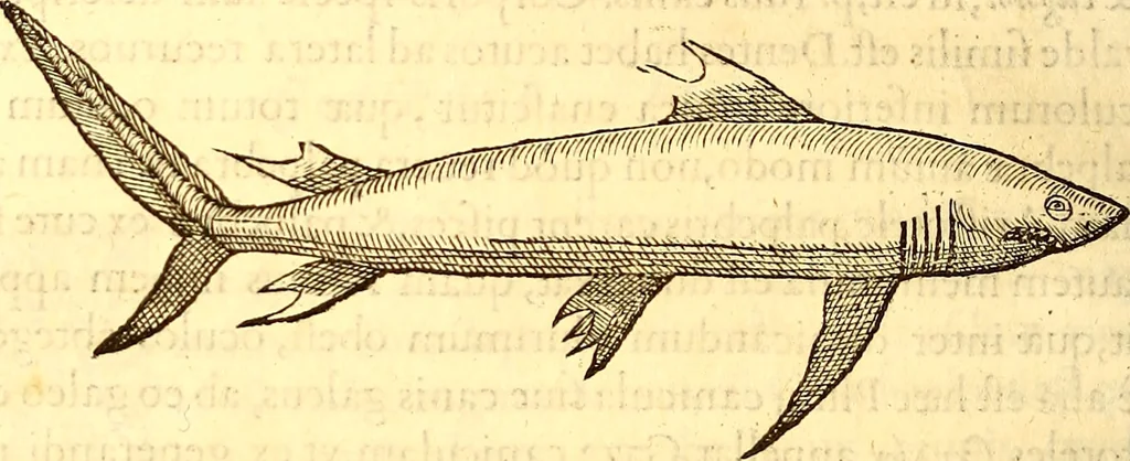 An illustration from Gvlielmi Rondeletii ... Libri de piscibus marinis, in quibus veræ piscium effigies expressæ sunt .., 1554, leaf 397