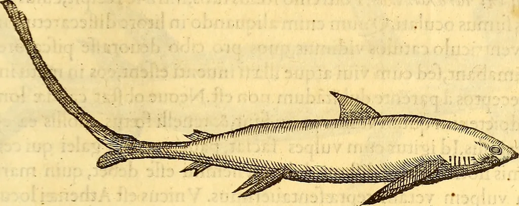 An illustration from Gvlielmi Rondeletii ... Libri de piscibus marinis, in quibus veræ piscium effigies expressæ sunt .., 1554, leaf 406