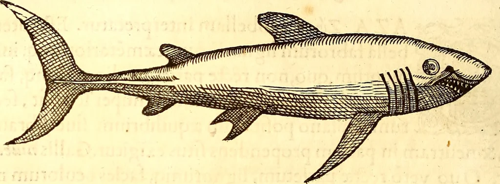 An illustration from Gvlielmi Rondeletii ... Libri de piscibus marinis, in quibus veræ piscium effigies expressæ sunt .., 1554, leaf 409
