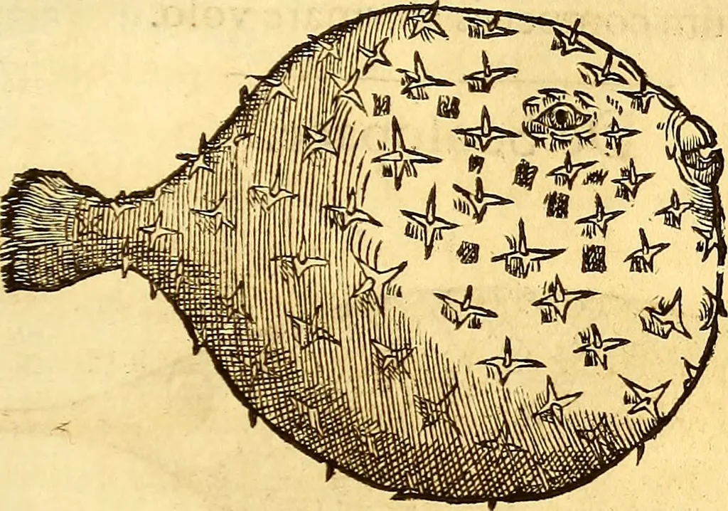 An illustration from Gvlielmi Rondeletii ... Libri de piscibus marinis, in quibus veræ piscium effigies expressæ sunt .., 1554, leaf 440