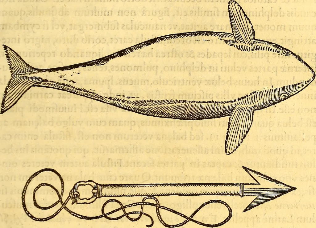 An illustration from Gvlielmi Rondeletii ... Libri de piscibus marinis, in quibus veræ piscium effigies expressæ sunt .., 1554, leaf 494