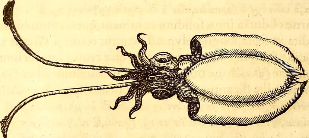 An illustration from Gvlielmi Rondeletii ... Libri de piscibus marinis, in quibus veræ piscium effigies expressæ sunt .., 1554, leaf 517