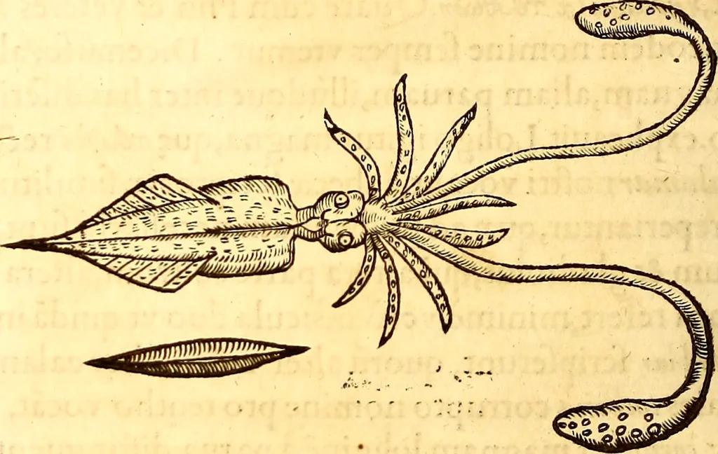 An illustration from Gvlielmi Rondeletii ... Libri de piscibus marinis, in quibus veræ piscium effigies expressæ sunt .., 1554, leaf 527