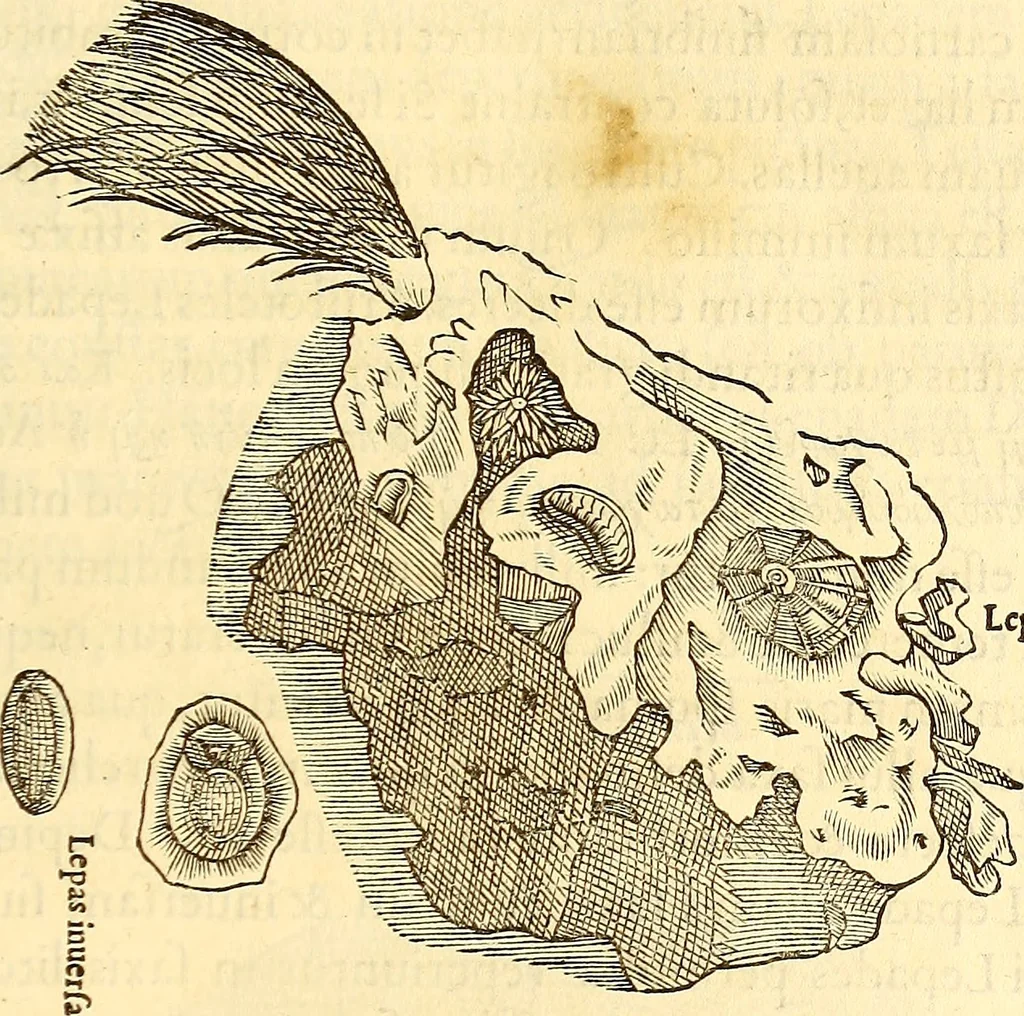 An illustration from Gvlielmi Rondeletii ... Libri de piscibus marinis, in quibus veræ piscium effigies expressæ sunt .., 1554, leaf 642
