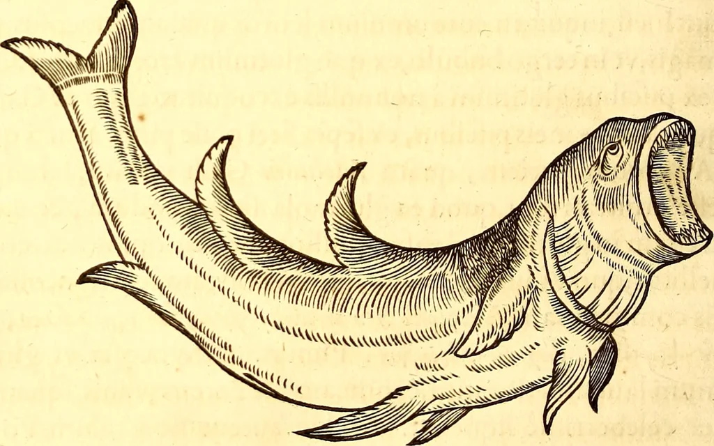 An illustration from Gvlielmi Rondeletii ... Libri de piscibus marinis, in quibus veræ piscium effigies expressæ sunt .., 1554, leaf 819