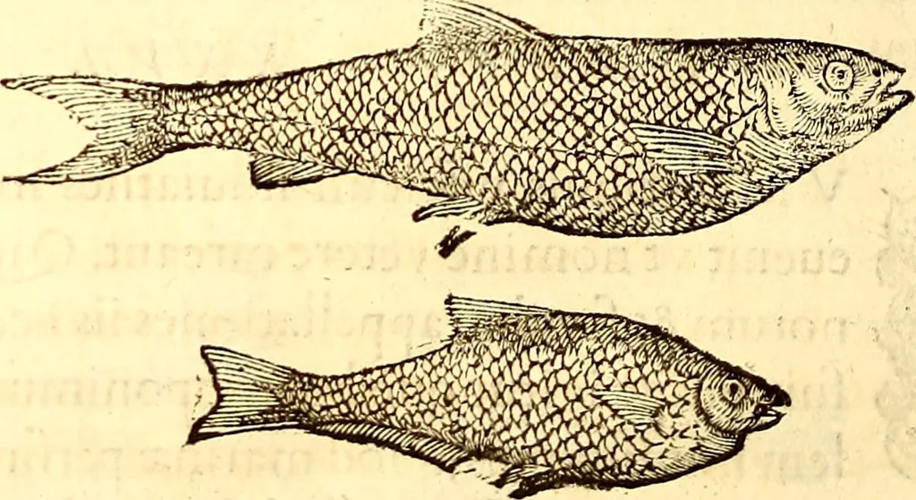 An illustration from Gvlielmi Rondeletii ... Libri de piscibus marinis, in quibus veræ piscium effigies expressæ sunt .., 1554, leaf 843