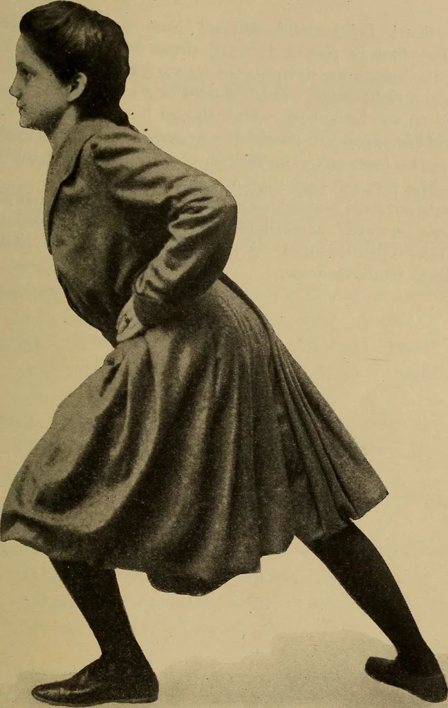 An illustration from Gymnastic exercises for elementary schools, 1904, leaf 150
