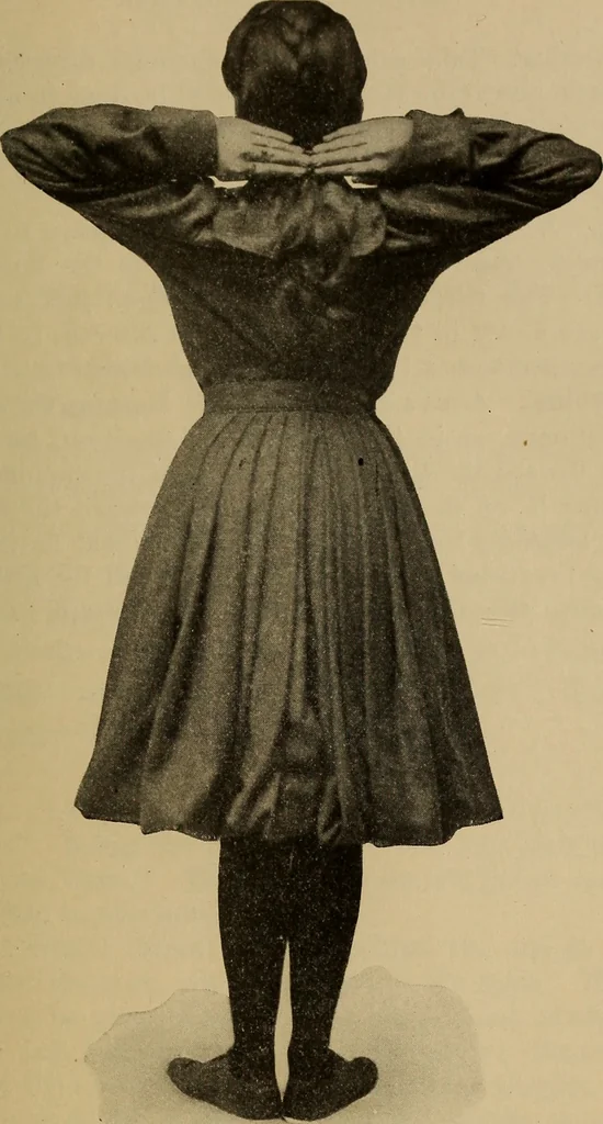 An illustration from Gymnastic exercises for elementary schools, 1904, leaf 36