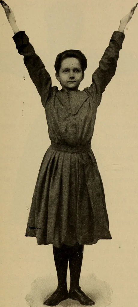 An illustration from Gymnastic exercises for elementary schools, 1904, leaf 50