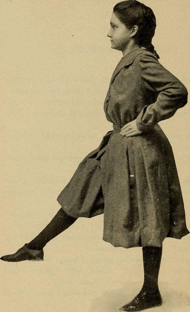 An illustration from Gymnastic exercises for elementary schools, 1904, leaf 99