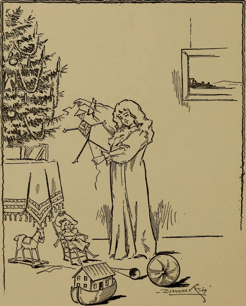 An illustration from Gymnastic stories and plays for primary schools; physical excercises for the first two years of school, 1898, leaf 28