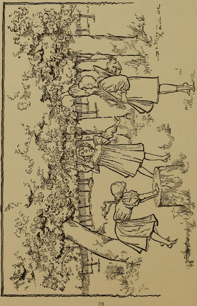 An illustration from Gymnastic stories and plays for primary schools; physical excercises for the first two years of school, 1898, leaf 40