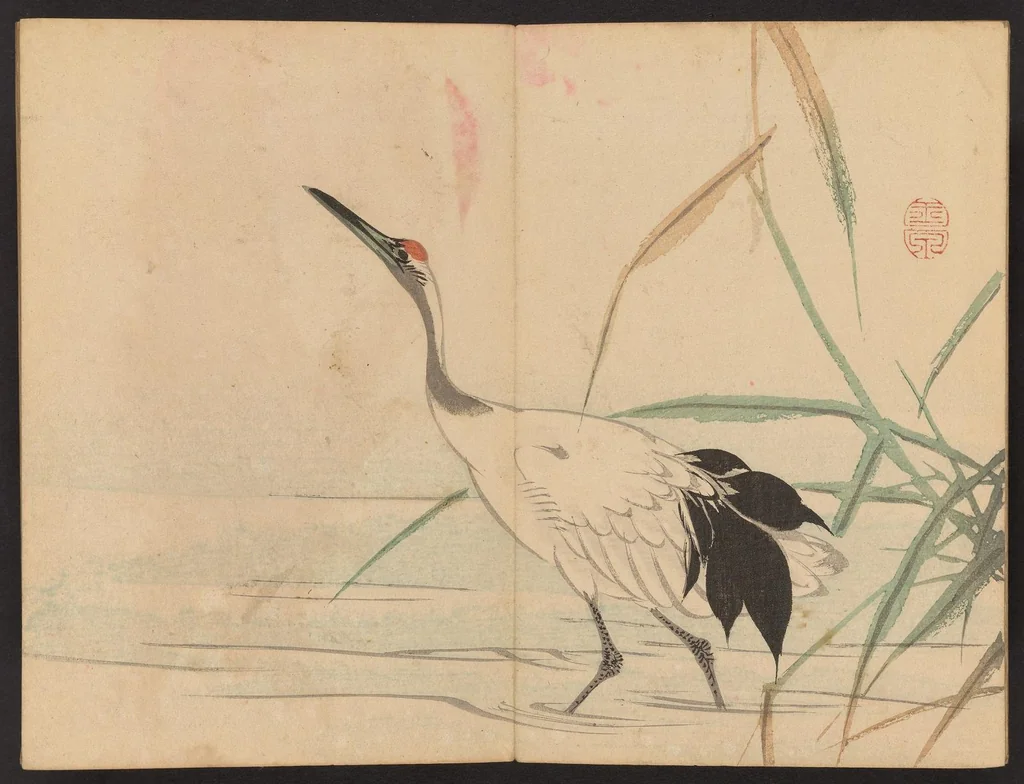 An illustration from Gyokusen shūgajō, 1891, leaf 3