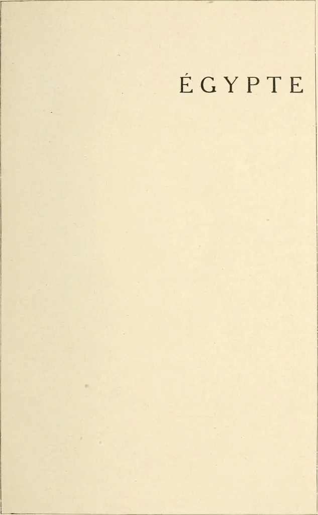 An illustration from Égypte, 1911, leaf 5