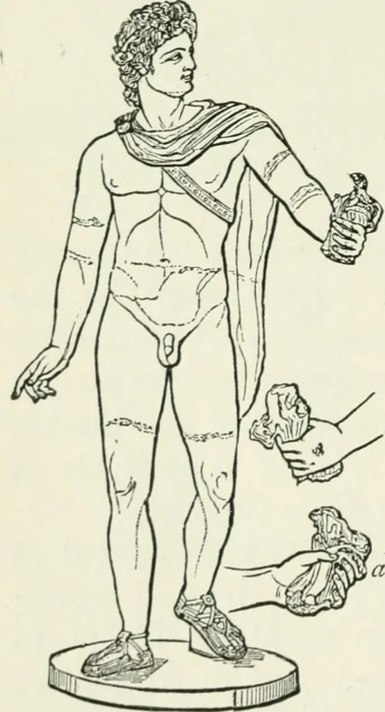 An illustration from An outline history of sculpture for beginners and students, with complete indexes and numerous illustrations, 1893, leaf 104