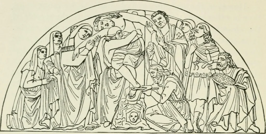 An illustration from An outline history of sculpture for beginners and students, with complete indexes and numerous illustrations, 1893, leaf 140