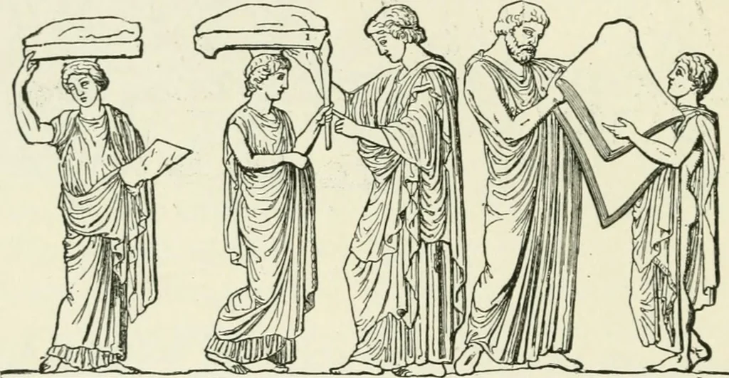 An illustration from An outline history of sculpture for beginners and students, with complete indexes and numerous illustrations, 1893, leaf 56