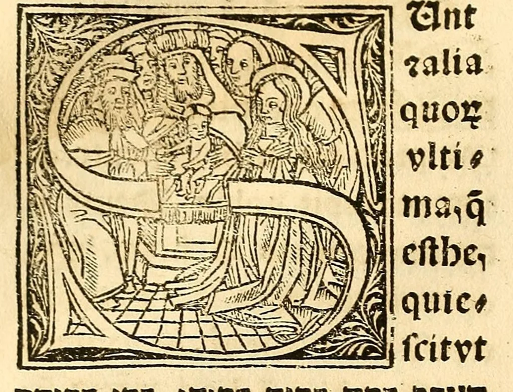 An illustration from Habes hoc in libro ca[n]dide lector Hebraicas institutiones. : in quib[us] quicquid est gra[m]matices hebraicæ facultatis edocetur ad amussim, de literis, punctis, acce[n]tibus, nomine, [et] nominum speciebus, de pronominibus, [et] eoru[mque] cu[m] nominibus, [et] verbis coniu[n]ctione, de verbo [et] verboru[m] co[n]iugationibus, [et] distinctione, in perfecta, quiescentia, defectiua, geminata, de partibus indeclinabilibus, præpositionibus, co[n]iu[n]ctio[n]ibus, aduerbijs, de regulis expone[n]di arcanas literas [et] de figuris, vt paucissima sint desidera[n]da, quas nuper ædidit reuere[n]dus sacræ theolo. do. Sanctes Pagninus .., 1526, leaf 331