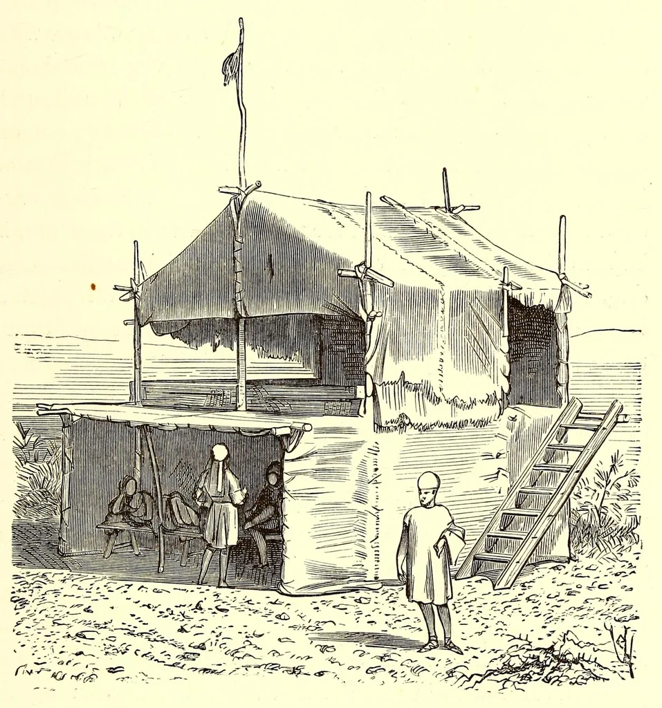 An illustration from The habitations of man in all ages, 1876, leaf 141