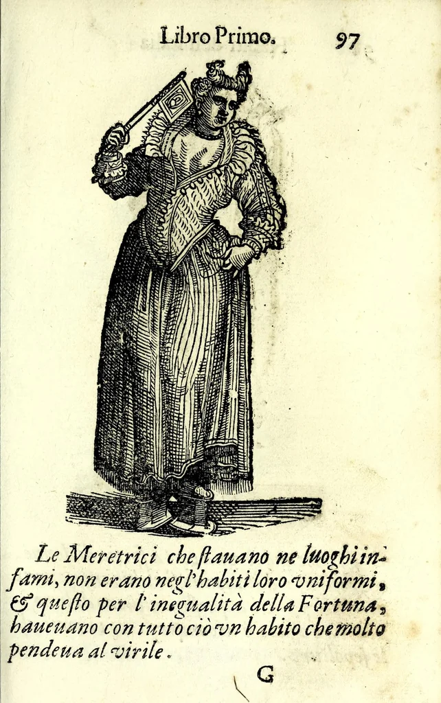 An illustration from Habiti antichi, ouero, Raccolta di figvre delineate dal gran Titiano, e da Cesare Vecellio suo fratello, diligentemente intagliate, conforme alle nationi del mondo : libro vtilissimo a pittori, dissegnatori, scultori, architetti & ad ogni curioso, e peregrino ingegno, 1664, leaf 117