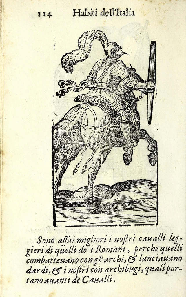 An illustration from Habiti antichi, ouero, Raccolta di figvre delineate dal gran Titiano, e da Cesare Vecellio suo fratello, diligentemente intagliate, conforme alle nationi del mondo : libro vtilissimo a pittori, dissegnatori, scultori, architetti & ad ogni curioso, e peregrino ingegno, 1664, leaf 134