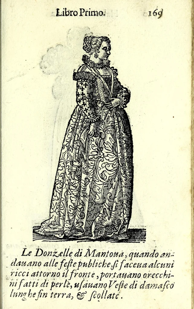 An illustration from Habiti antichi, ouero, Raccolta di figvre delineate dal gran Titiano, e da Cesare Vecellio suo fratello, diligentemente intagliate, conforme alle nationi del mondo : libro vtilissimo a pittori, dissegnatori, scultori, architetti & ad ogni curioso, e peregrino ingegno, 1664, leaf 189