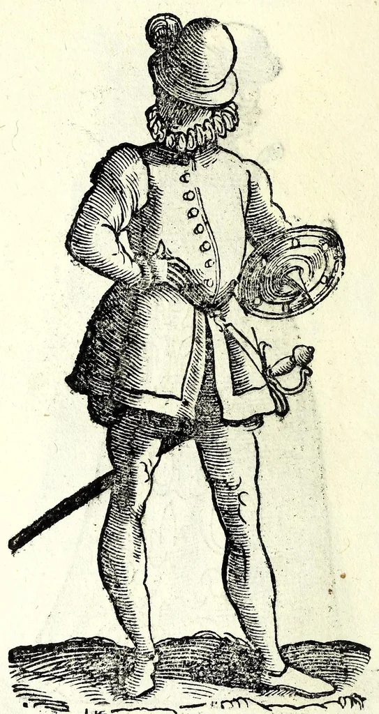 An illustration from Habiti antichi, ouero, Raccolta di figvre delineate dal gran Titiano, e da Cesare Vecellio suo fratello, diligentemente intagliate, conforme alle nationi del mondo : libro vtilissimo a pittori, dissegnatori, scultori, architetti & ad ogni curioso, e peregrino ingegno, 1664, leaf 254