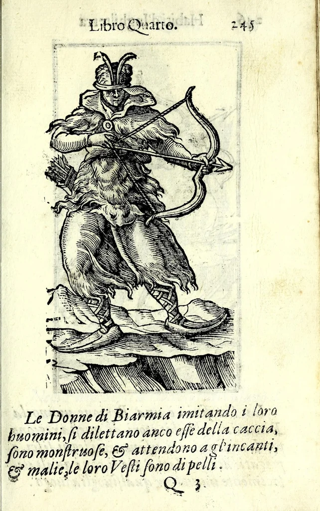 An illustration from Habiti antichi, ouero, Raccolta di figvre delineate dal gran Titiano, e da Cesare Vecellio suo fratello, diligentemente intagliate, conforme alle nationi del mondo : libro vtilissimo a pittori, dissegnatori, scultori, architetti & ad ogni curioso, e peregrino ingegno, 1664, leaf 265