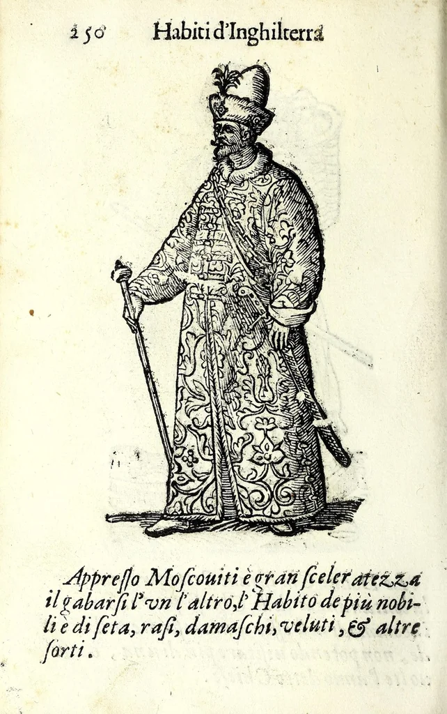 An illustration from Habiti antichi, ouero, Raccolta di figvre delineate dal gran Titiano, e da Cesare Vecellio suo fratello, diligentemente intagliate, conforme alle nationi del mondo : libro vtilissimo a pittori, dissegnatori, scultori, architetti & ad ogni curioso, e peregrino ingegno, 1664, leaf 270