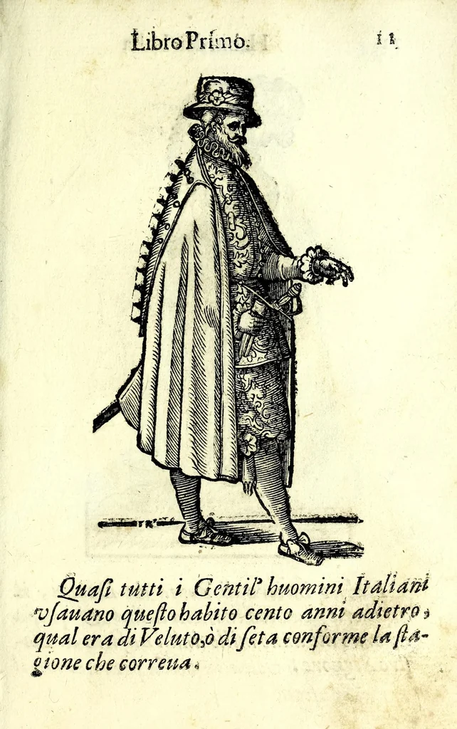 An illustration from Habiti antichi, ouero, Raccolta di figvre delineate dal gran Titiano, e da Cesare Vecellio suo fratello, diligentemente intagliate, conforme alle nationi del mondo : libro vtilissimo a pittori, dissegnatori, scultori, architetti & ad ogni curioso, e peregrino ingegno, 1664, leaf 31