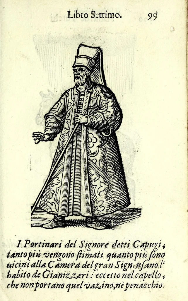An illustration from Habiti antichi, ouero, Raccolta di figvre delineate dal gran Titiano, e da Cesare Vecellio suo fratello, diligentemente intagliate, conforme alle nationi del mondo : libro vtilissimo a pittori, dissegnatori, scultori, architetti & ad ogni curioso, e peregrino ingegno, 1664, leaf 319